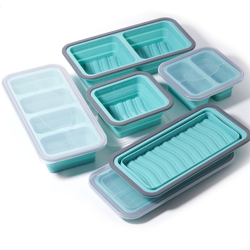 Meal Prep Oven Safe Containers - Силиконовый лоток для заморозки с крышкой,