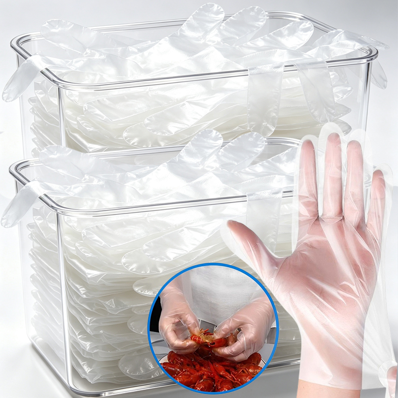 Meal Prep Chef - Прозрачные одноразовые перчатки из пластика без