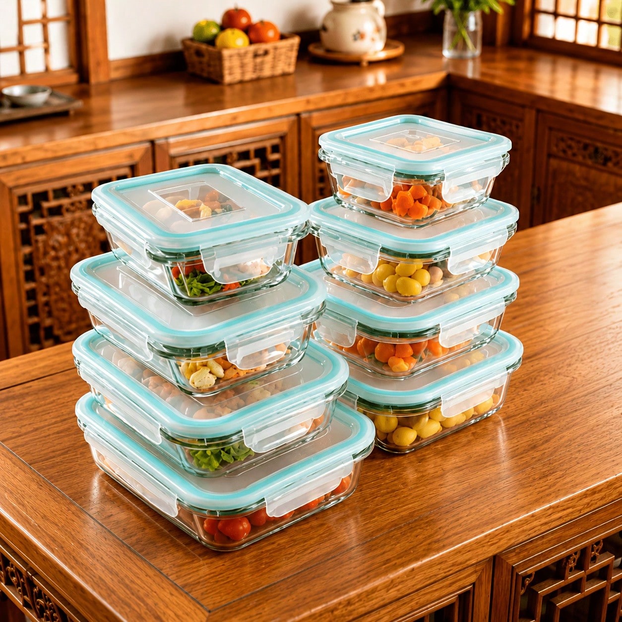 Meal Prep Oven Safe Containers - Стеклянные контейнеры для хранения продуктов, стильные
