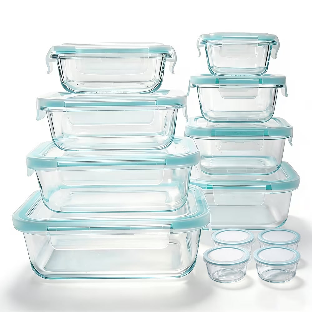 Meal Prep Oven Safe Containers - Набор из 24 стеклянных контейнеров для