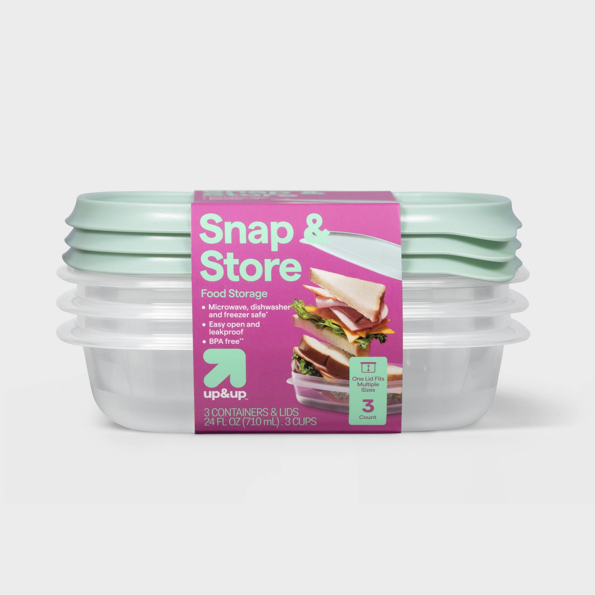 Meal Prep Usa - Квадратные контейнеры для хранения продуктов объемом