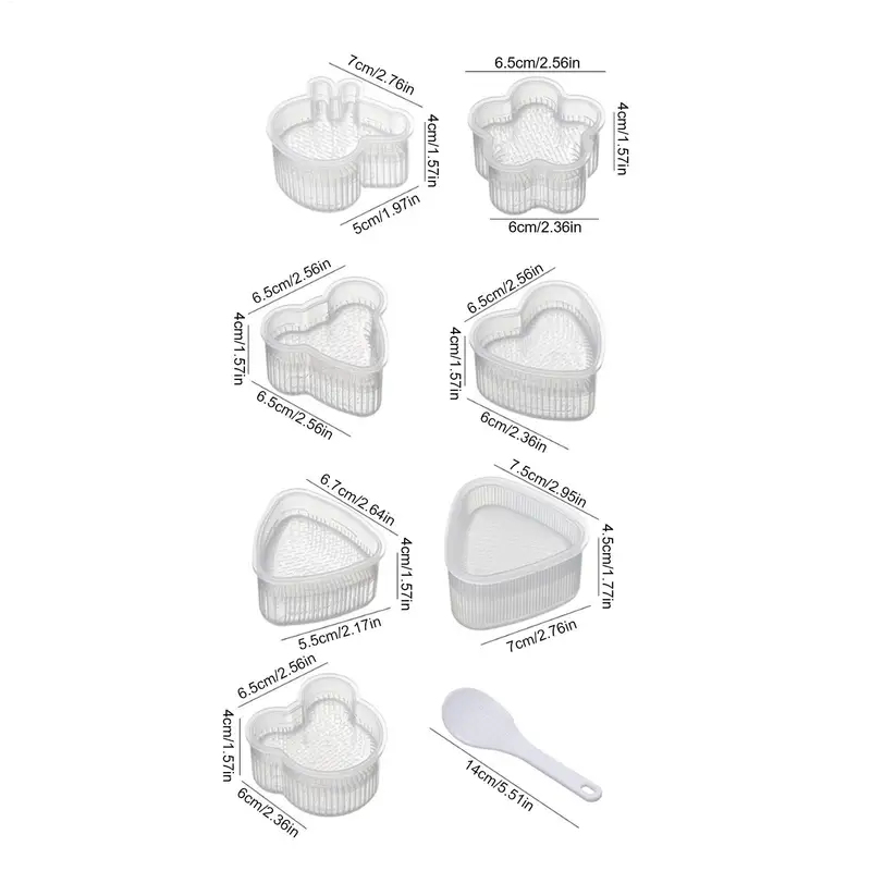 Набор из 1/2/3/4/5/6 форм для  – обзор и цена Rice Ball Mold