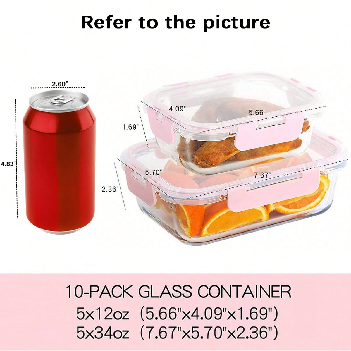 Набор из 10 стеклянных контейн – обзор и цена Meal Prep Oven Safe Containers