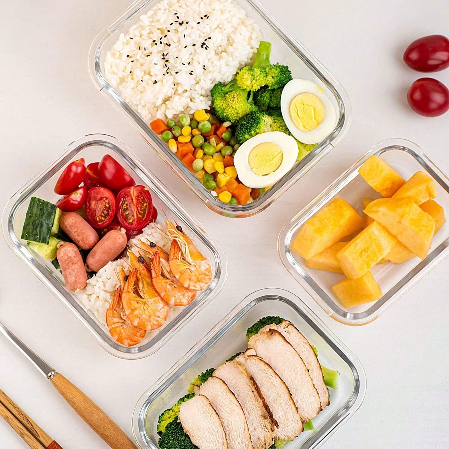 Набор из 10 стеклянных контейн – обзор и цена Meal Prep Oven Safe Containers