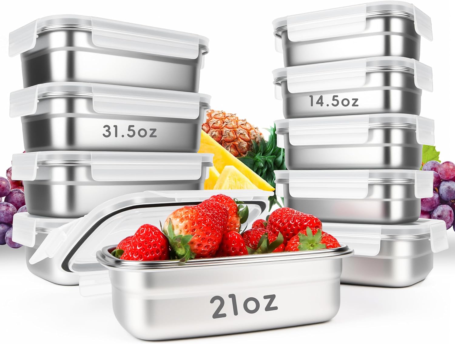 10 шт. контейнеров для хранени – обзор и цена Meal Prep Oven Safe Containers