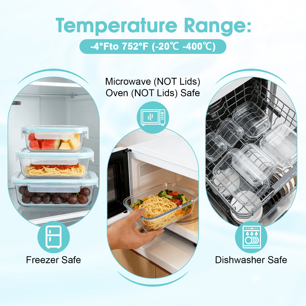 Стеклянные контейнеры для хран – обзор и цена Meal Prep Oven Safe Containers