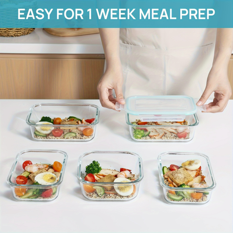 Набор из 8 герметичных стеклян – обзор и цена Meal Prep Oven Safe Containers