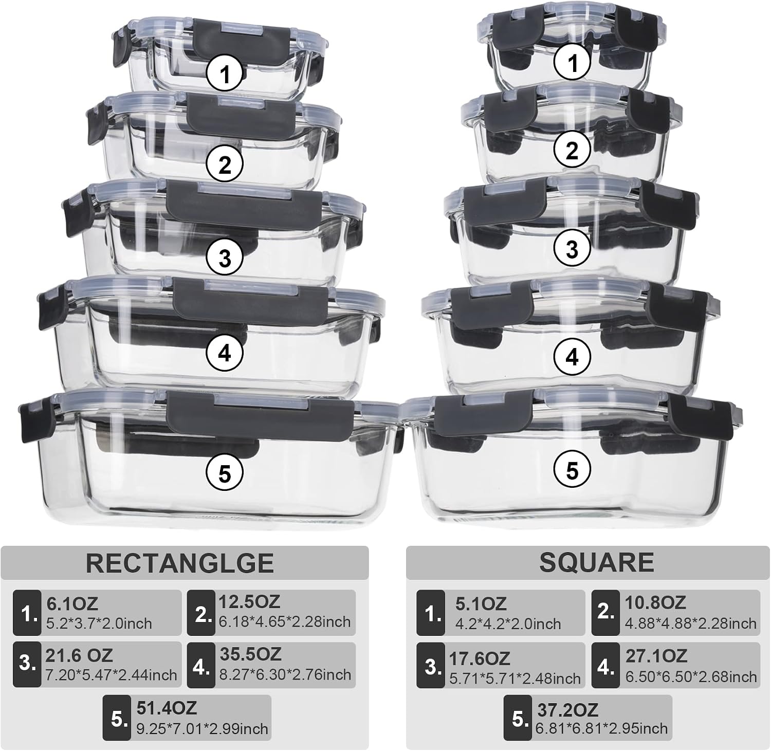 Стеклянные контейнеры для хран – обзор и цена Meal Prep Oven Safe Containers