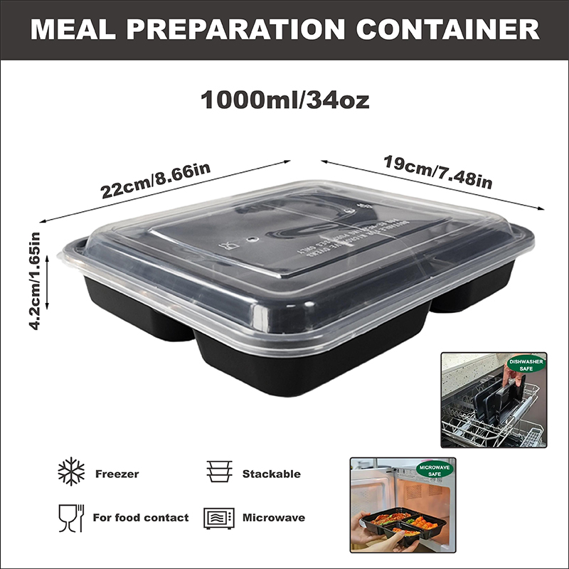 Контейнеры для еды с 3 отделен – обзор и цена Meal Prep Gym